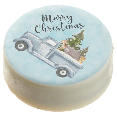 Christmas Truck with Pine Trees  Forest Animals Chocolate Covered Oreo