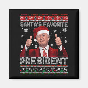 Christmas Trump Santas Favorite President Xmas Ugl Magnet