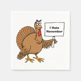 Christmas Turkey Joke Napkins