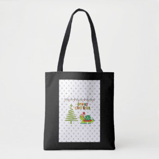 christmas turtle A-Line Dress Tote Bag