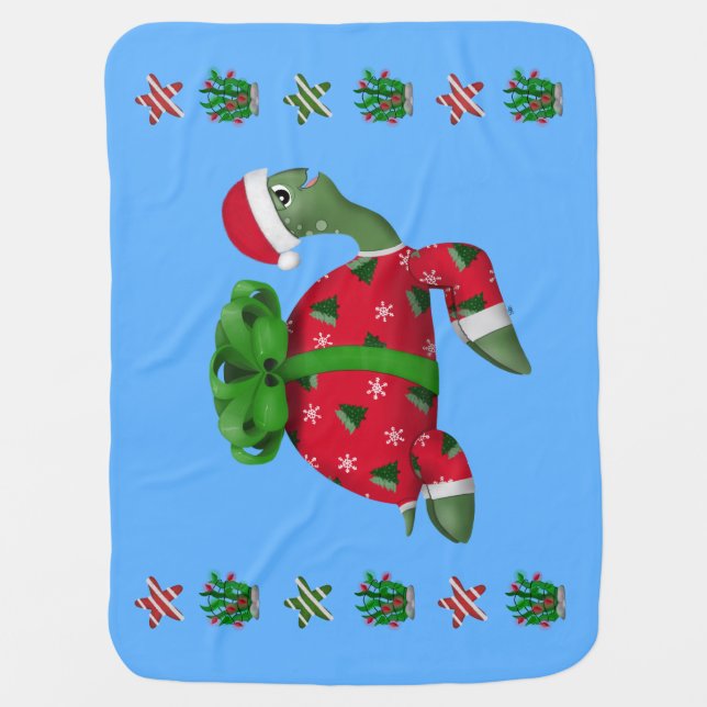 Christmas Turtle Baby Blanket (Front)
