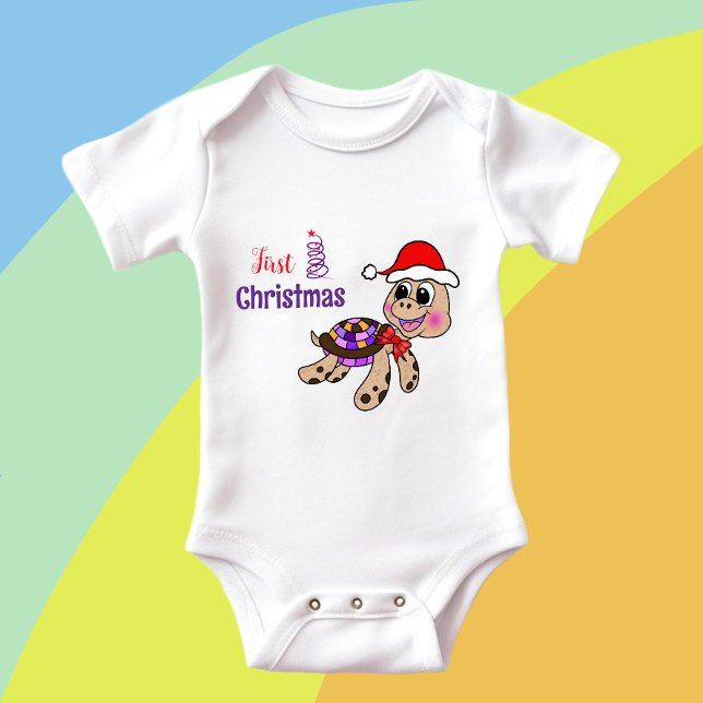 Christmas turtle baby bodysuit (Creator Uploaded)
