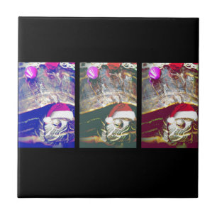 Christmas Turtle Ceramic Tile