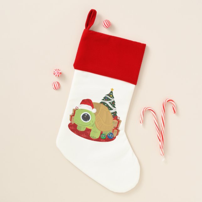Christmas Turtle  Christmas Stocking (Front)