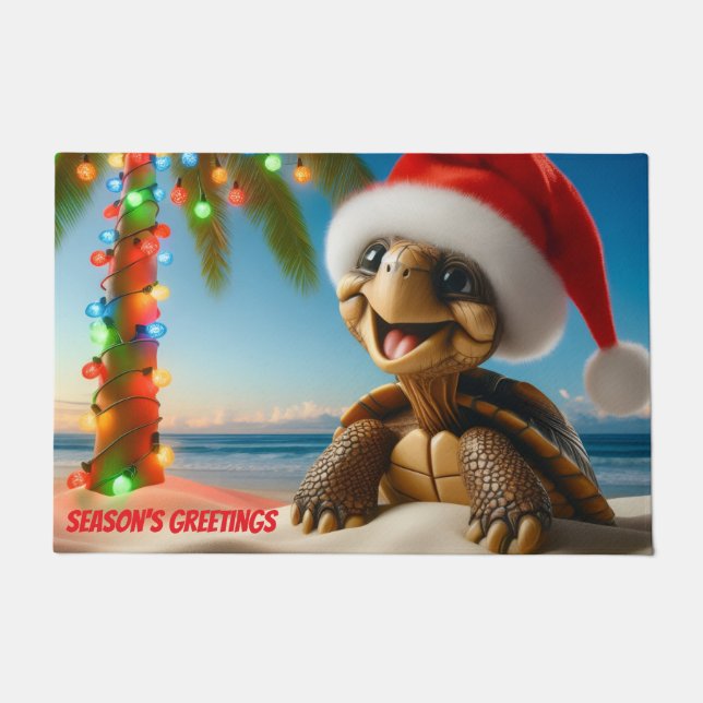 Christmas Turtle Doormat (Front)