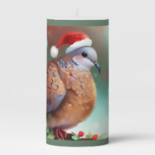Christmas Turtle Dove 1 Pillar Candle