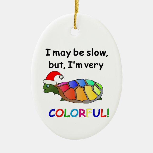 Christmas Turtle gift items! Ceramic Ornament (Front)