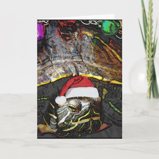 Christmas Turtle Greeting Card
