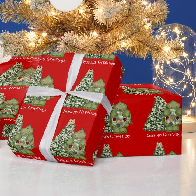 Christmas Turtle Holiday wrapping paper (Holidays)