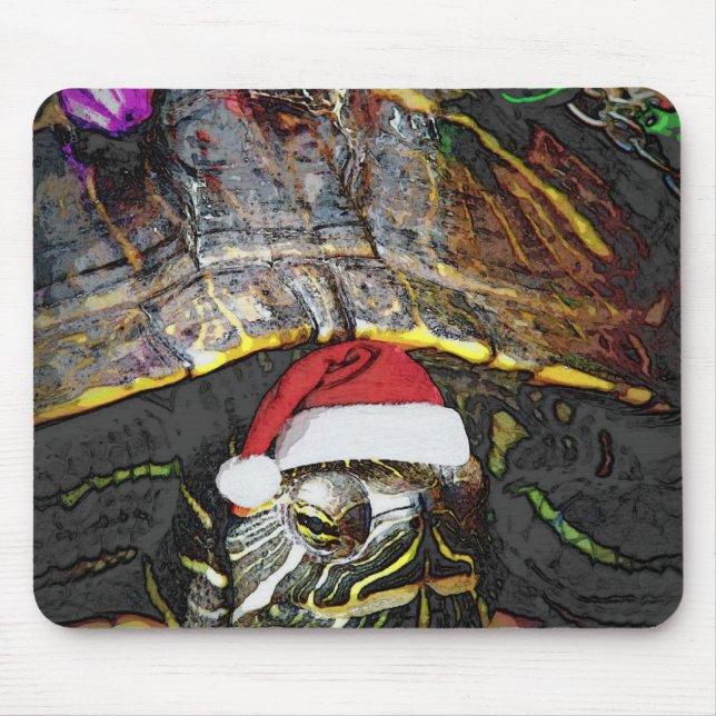 Christmas Turtle Mouse Pad (Front)