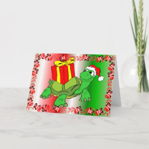 Christmas Turtle or tortoise Holiday Card