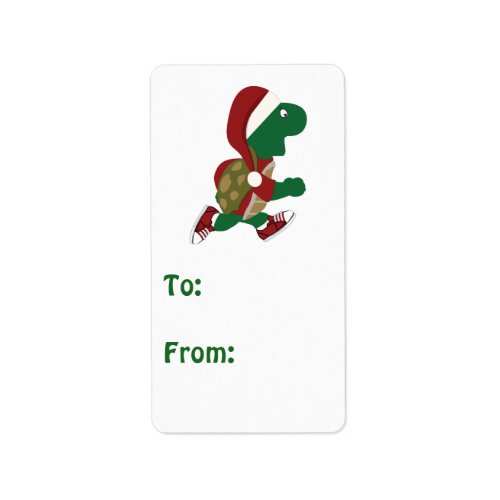 Christmas Turtle Runner Gift tag