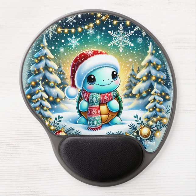 Christmas Turtle Winter Mousepad Gift (Front)