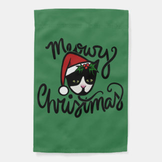 Christmas Tuxedo Cat Garden Flag