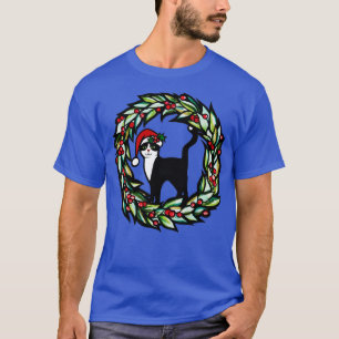 Christmas Tuxedo Cat T-Shirt