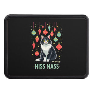 Christmas Tuxedo Cat with Holiday Decorations Merr Hitch Cover