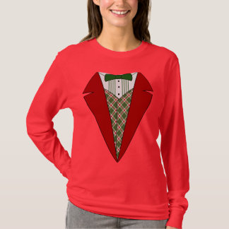Christmas Tuxedo, Red and Green Elf T-Shirt