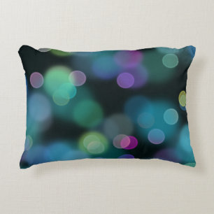 Christmas Twilight Pattern on Midnight Blue Accent Pillow