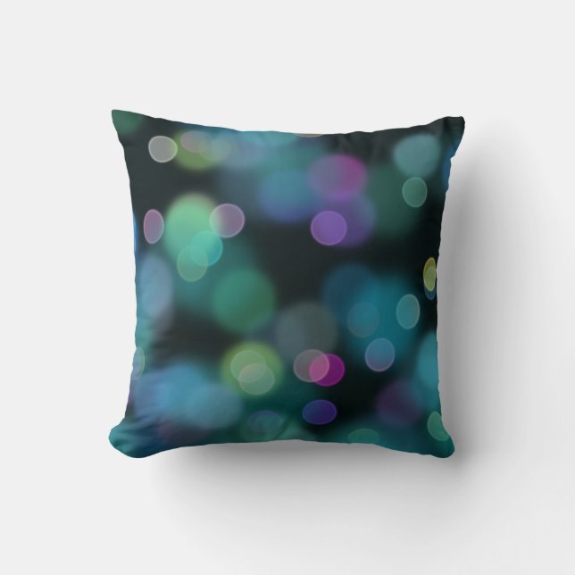 Christmas Twilight Pattern on Midnight Blue Throw Pillow (Front)