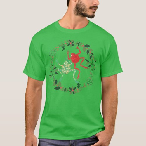 Christmas Twin Frogs T_Shirt