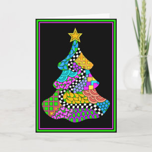 Christmas Twist Card with Black Background