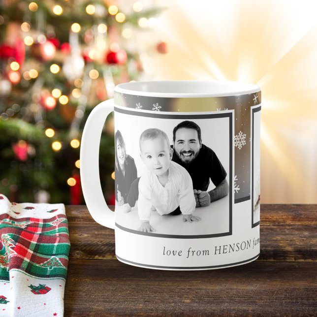 Christmas Two Photo Custom Family Holiday Coffee Mug (Creator Uploaded)
