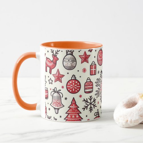 Christmas Twotone Vintage Family Decor Gift Mug