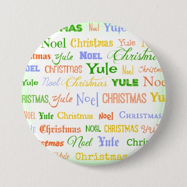 Christmas Typography Button (Front)