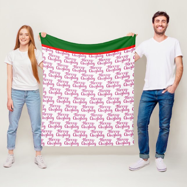 Christmas Typography  Fleece Blanket (In Situ)