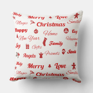 Christmas Typography Pillow