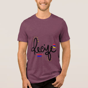 Christmas Typography Sayings Tri-Blend Shirt