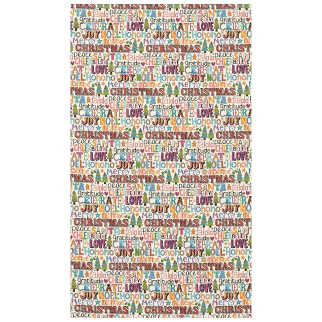 christmas typography tablecloth (Front)