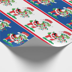 Christmas TySantaSaurus Rex Wrapping Paper
