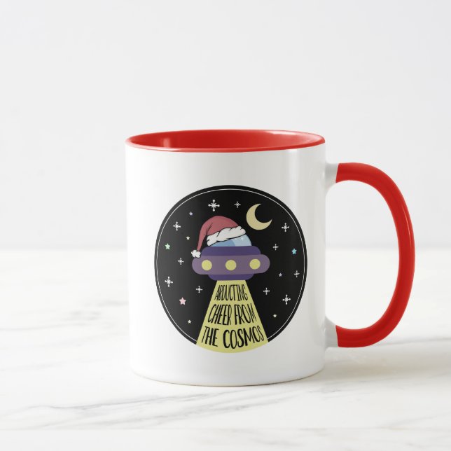 Christmas UFO Funny  Mug (Right)