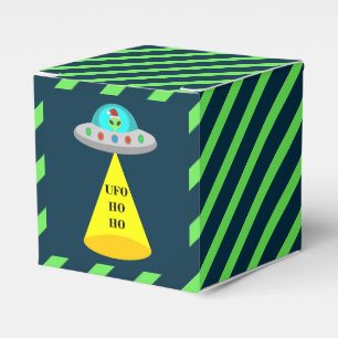 Christmas UFO Ho Ho Alien flying saucer Favor Boxes