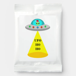 Christmas UFO Ho Ho Alien flying saucer Margarita Drink Mix