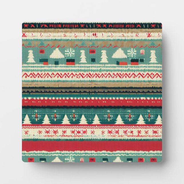 Christmas Ugly Sweater 3 Plaque (Front)