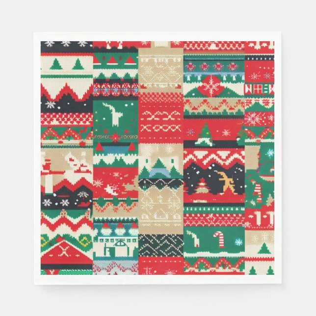 Christmas Ugly Sweater 8 Napkins (Front)