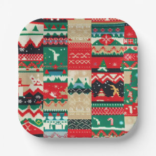 Christmas Ugly Sweater 8 Paper Plates