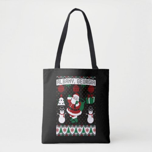 Christmas Ugly Sweater Albany New York Tote Bag