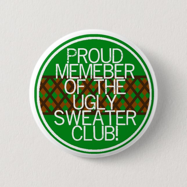 Christmas ugly sweater Gifts Button (Front)