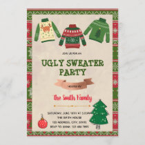Christmas ugly sweater invitation