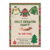 Christmas ugly sweater invitation