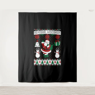 Christmas Ugly Sweater Kenosha Wisconsin Tapestry