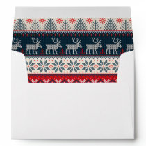 Christmas Ugly Sweater Knitting Pattern Reindeer Envelope