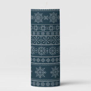 Christmas ugly sweater knitwear design pillar candle