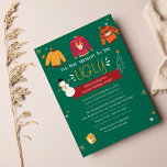 Christmas Ugly Sweater Party Invitation<br><div class="desc">Add some fun to your annual ugly Christmas party this year with our dress to impress invitation template. Easily add your party details and slogan by clicking the "Personalize" button</div>