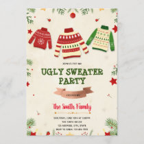 Christmas ugly sweater party invitation