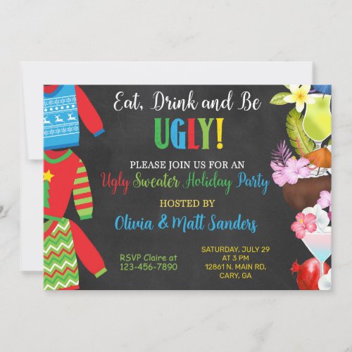 Christmas ugly sweater party invitation invitation