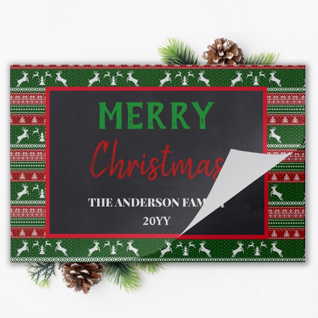 Christmas Ugly Sweater Party Paper Placemat (Creator Uploaded)